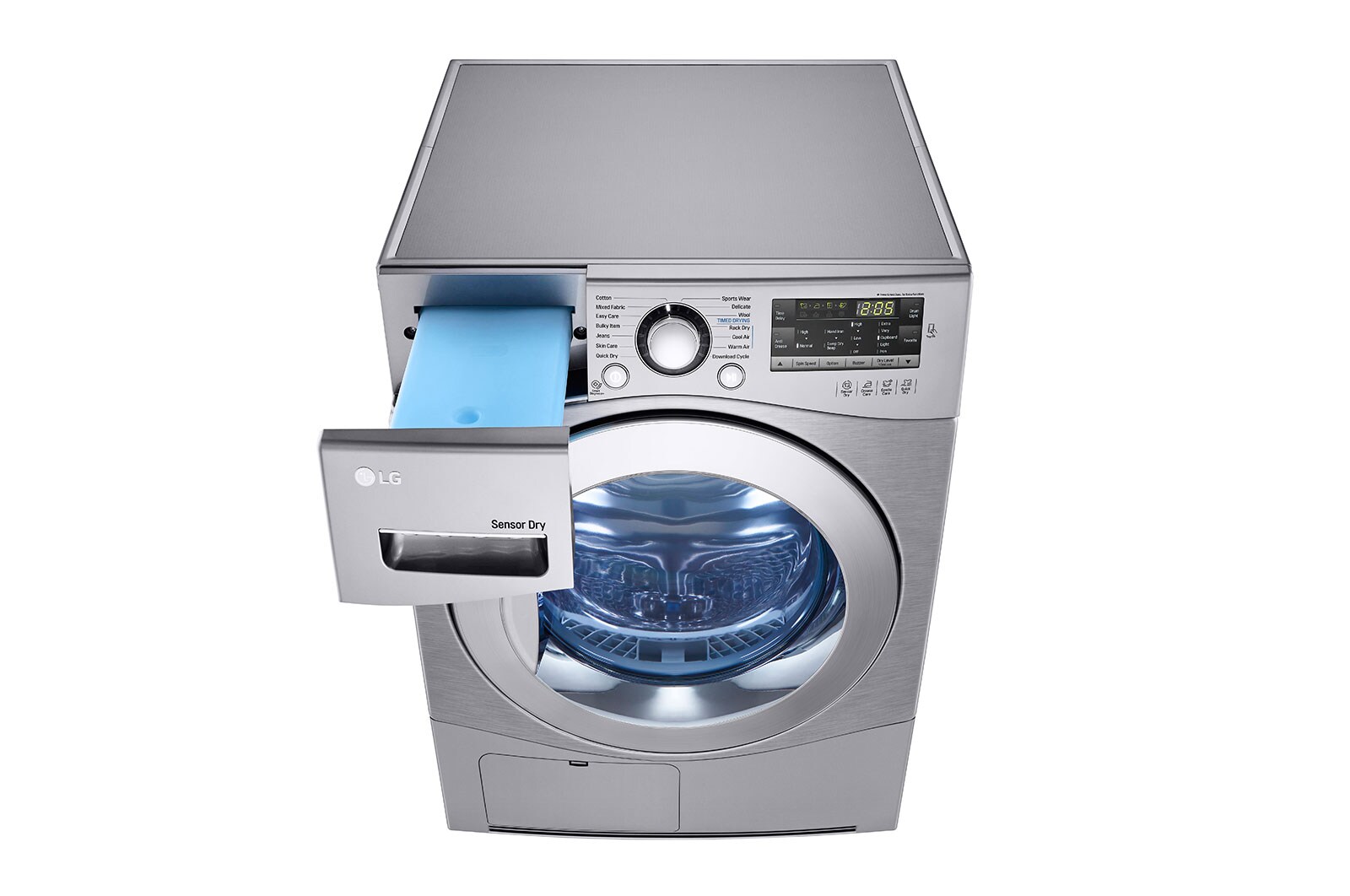 LG 7Kg Condensing Type Dryer, Sensor Dry, Stone Silver Color, Smart Diagnosis, RC7066G2F