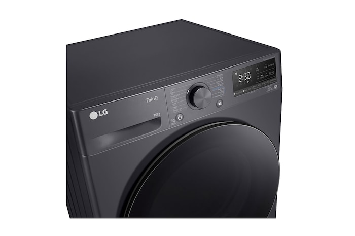 LG LG Dual Inverter Heatpump Dryer | 10kg Capacity | ThinQ | Middle Black, RH10V5MVTW, Top view