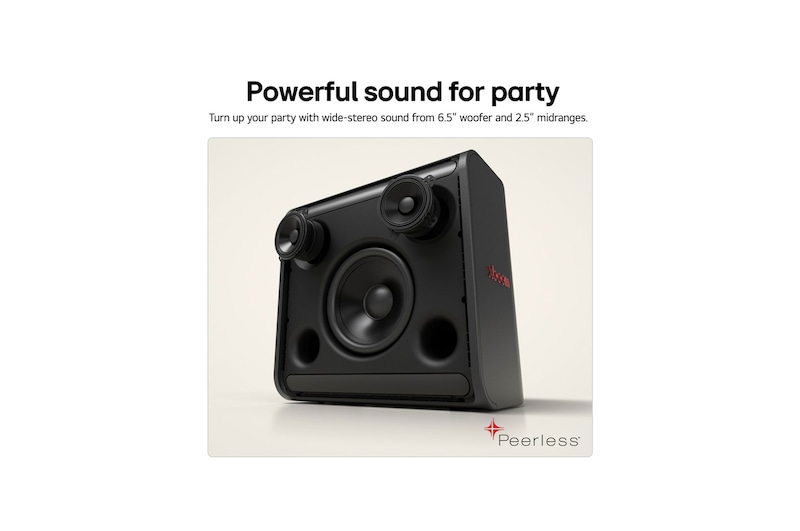 USP card: Powerful sound for party