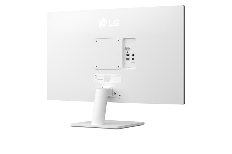 rear view of a tilted monitor