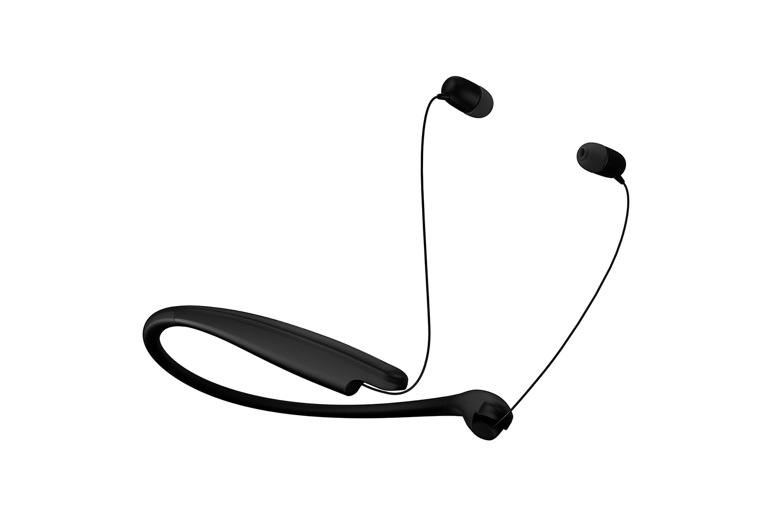 LG HBS-SL5 Slim Neckband, Meridian Sound, Fast Charging, Dual Mic (Black Color), HBS-SL5