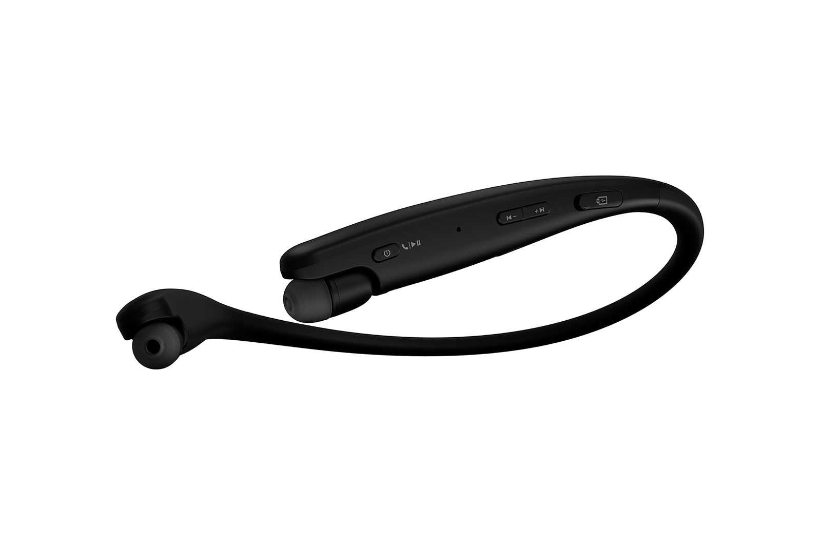 LG HBS-SL5 Slim Neckband, Meridian Sound, Fast Charging, Dual Mic (Black Color), HBS-SL5