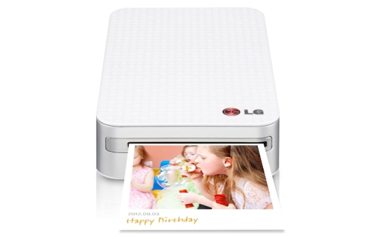 Front view of LG instant printer for mobile phones PD233