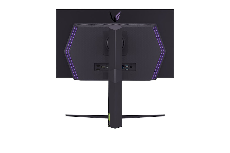 Rear view with lights on