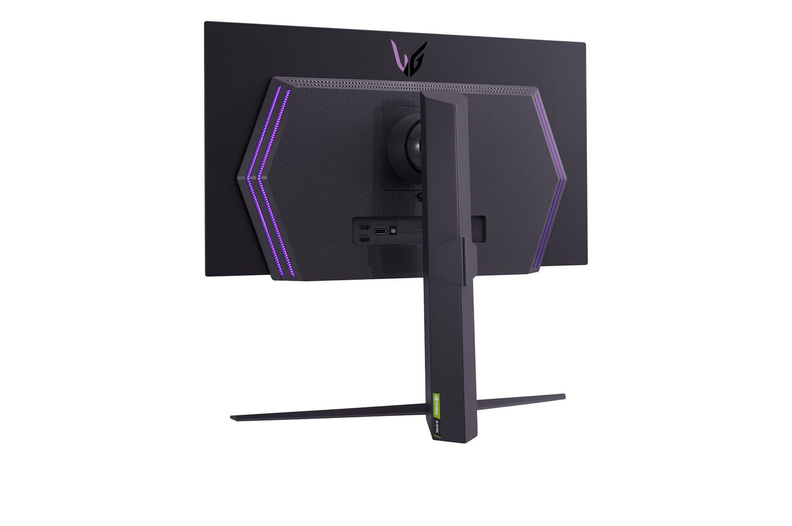 Rear perspective view with lights on