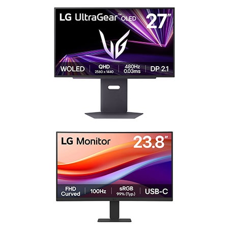 LG UltraGear™ 27-inch OLED 480Hz QHD Gaming Monitor | 0.03ms (GtG