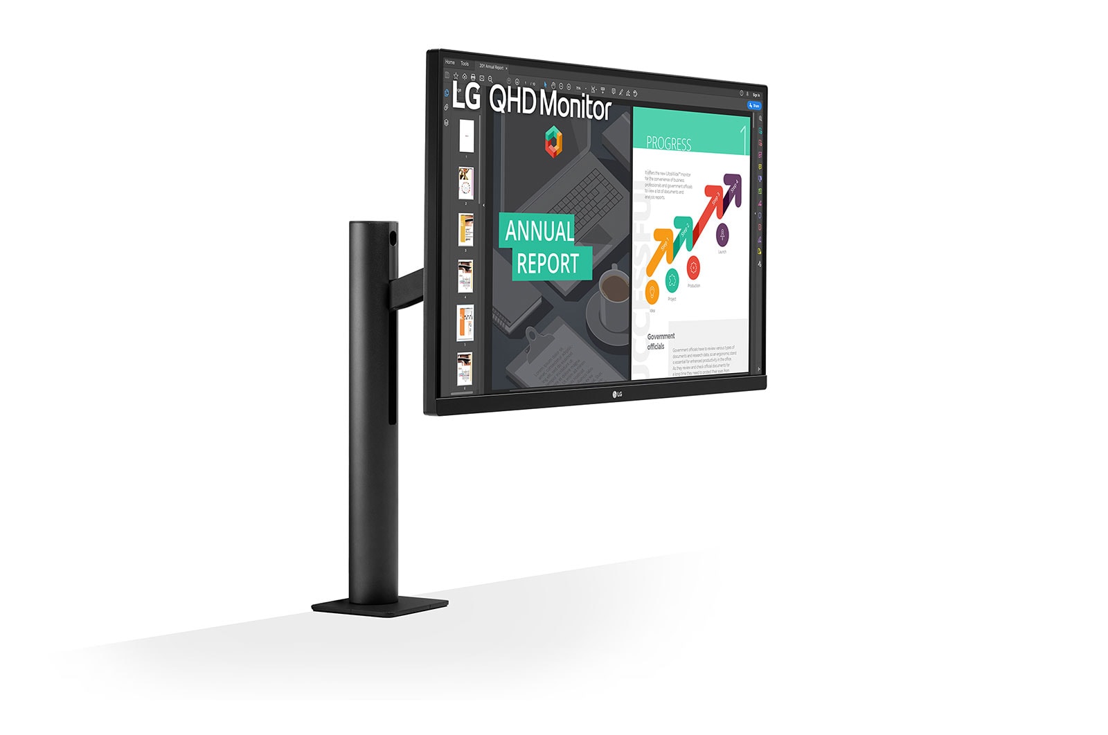 LG 27" QHD Ergo IPS Monitor with<br> USB Type-C™, 27QN880-B
