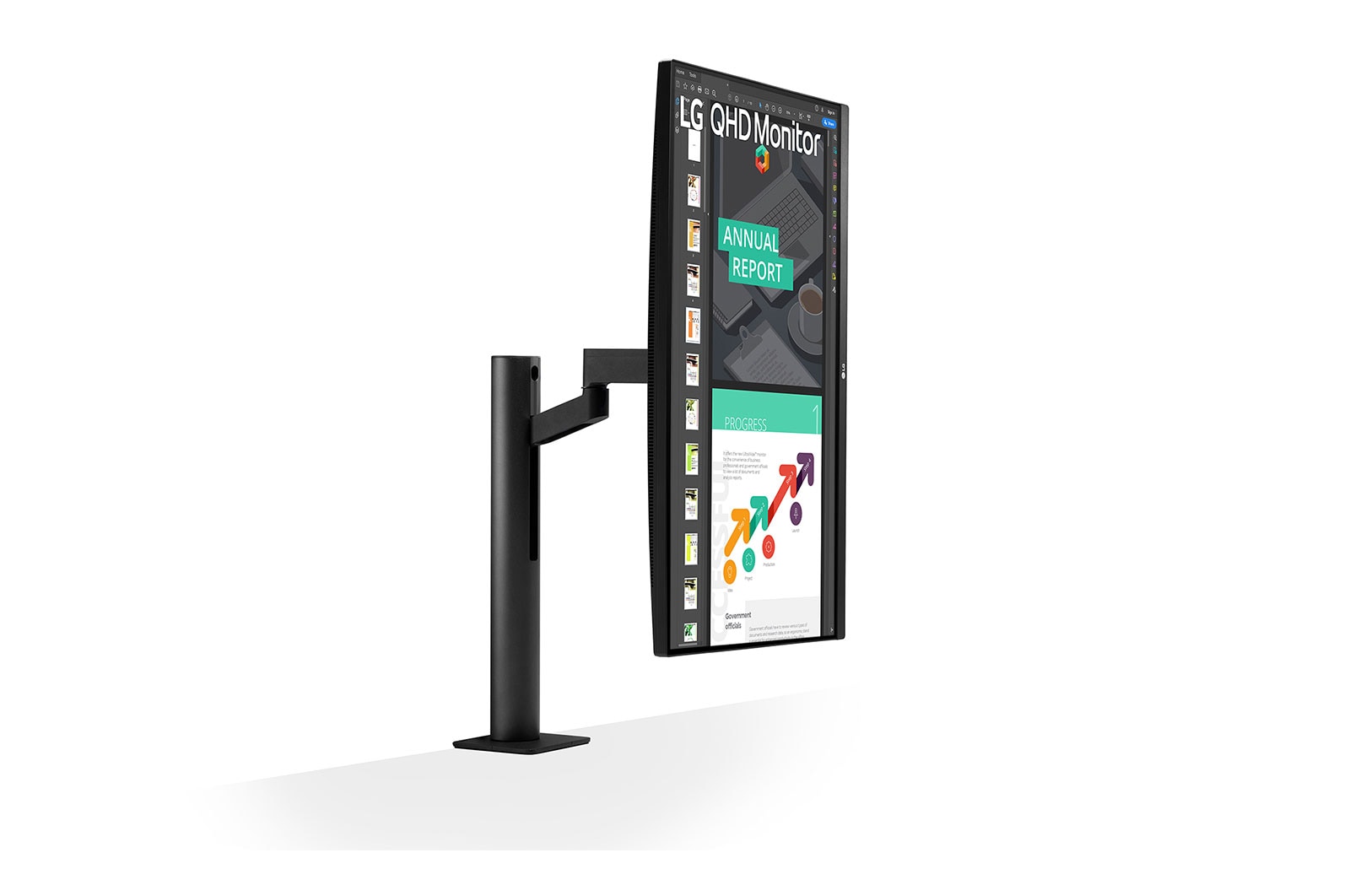 LG 27" QHD Ergo IPS Monitor with<br> USB Type-C™, 27QN880-B