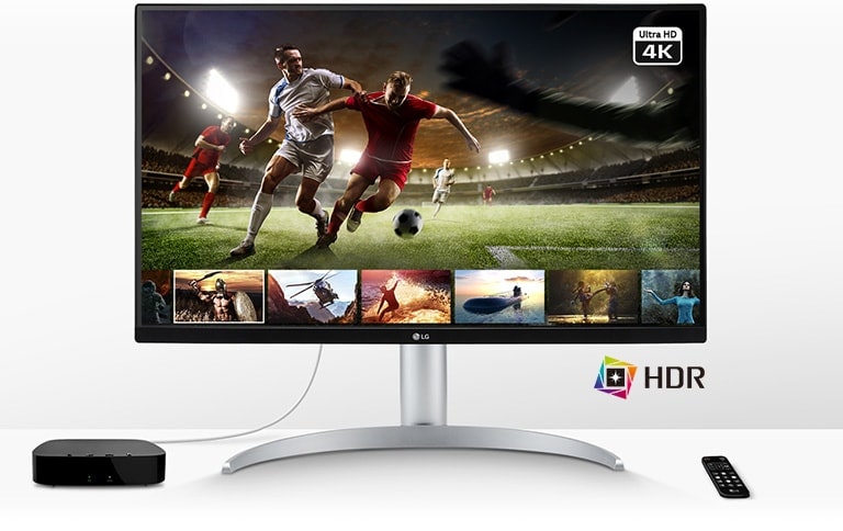 The monitor enabling users to enjoy 4K and HDR Contents.
