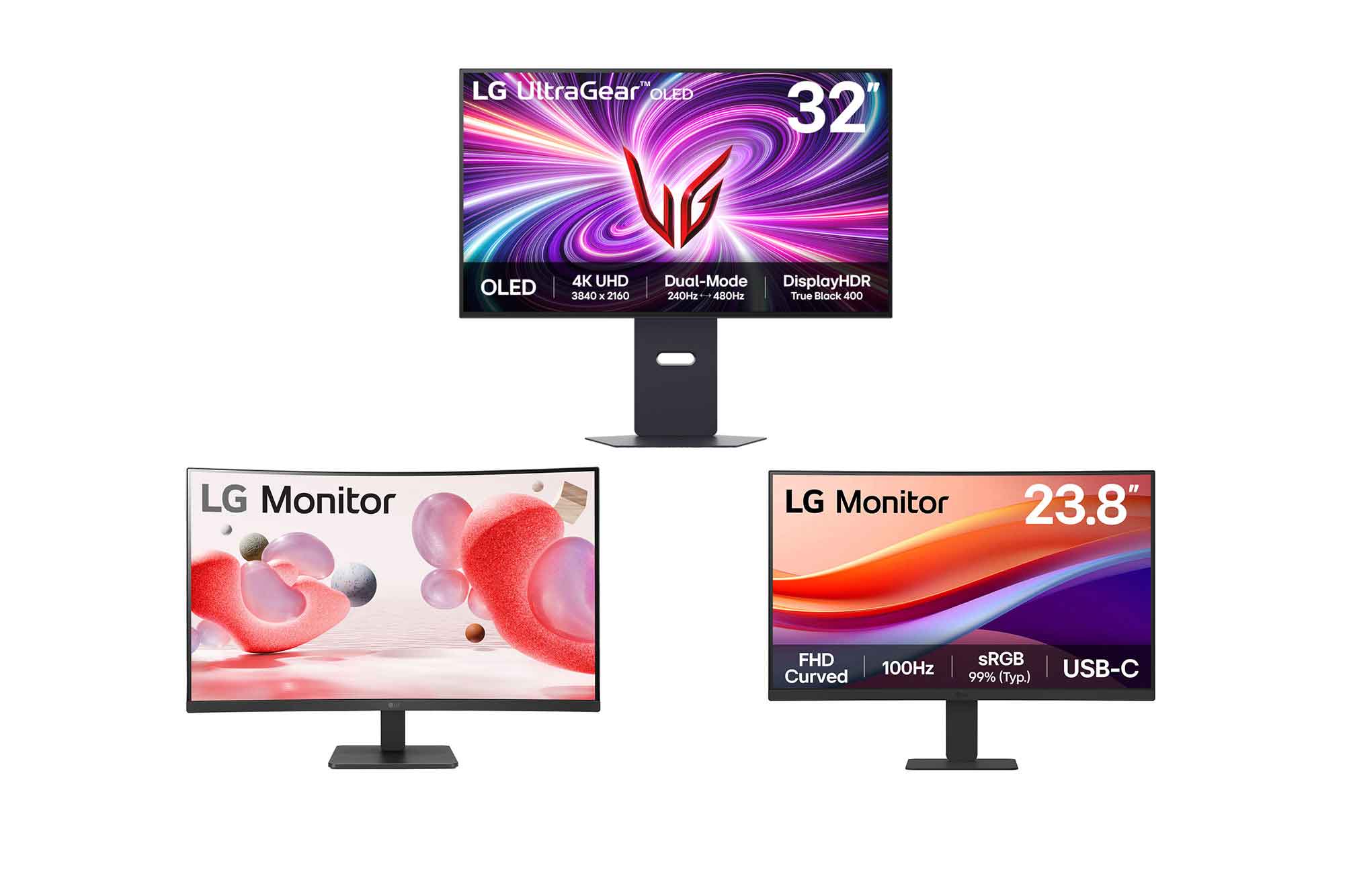 LG 32'' UltraGear™ Dual-Mode OLED gaming monitor, 2024 + 31.5