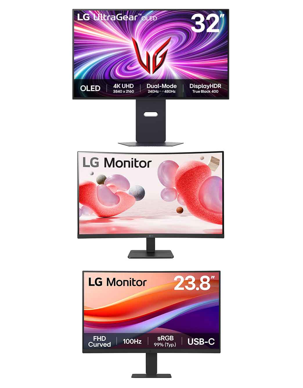 LG 32'' UltraGear™ Dual-Mode OLED gaming monitor, 2024 + 31.5