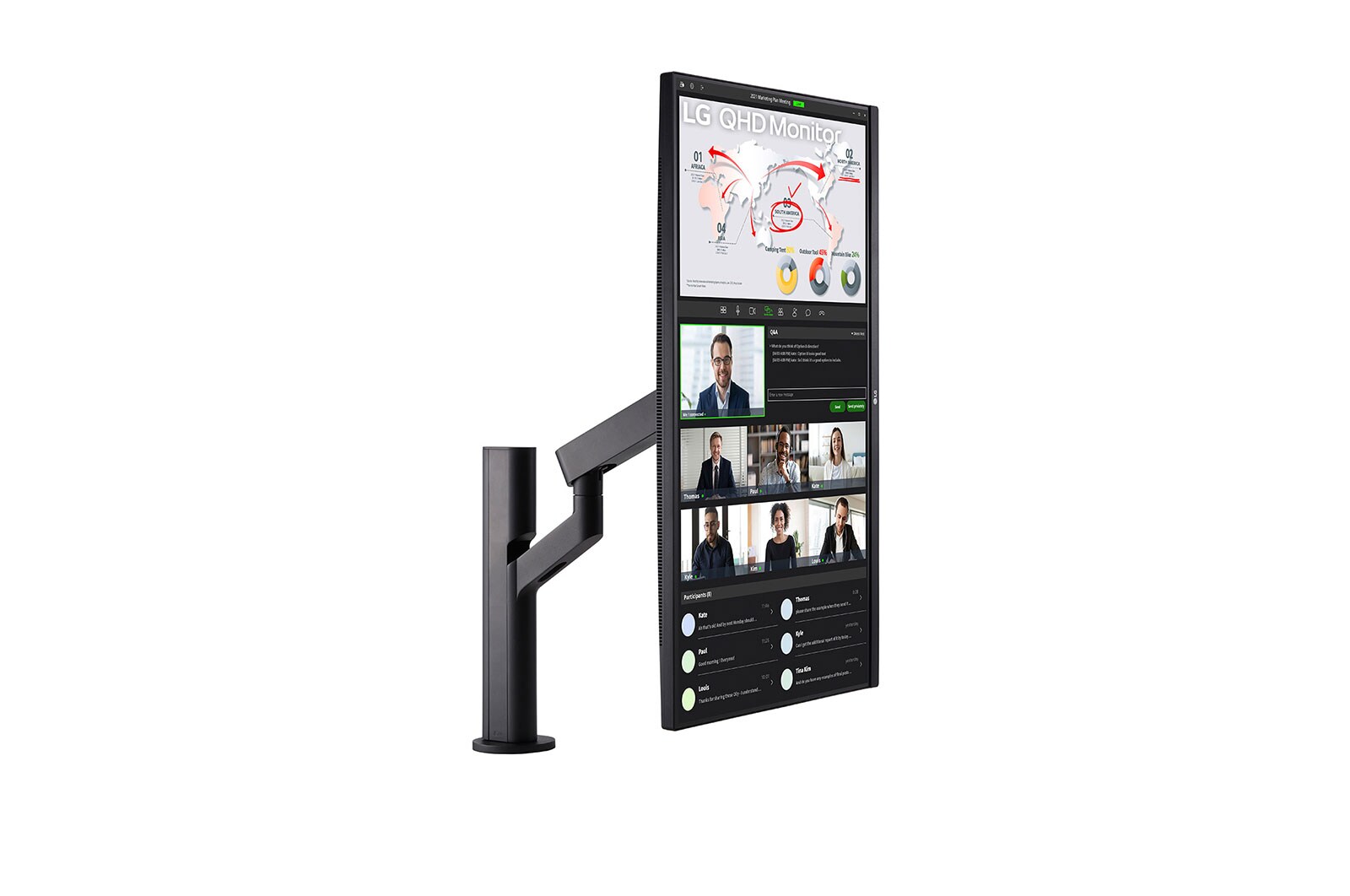 LG 31.5" QHD Ergo IPS Monitor with USB Type-C™\t, 32QP880-B