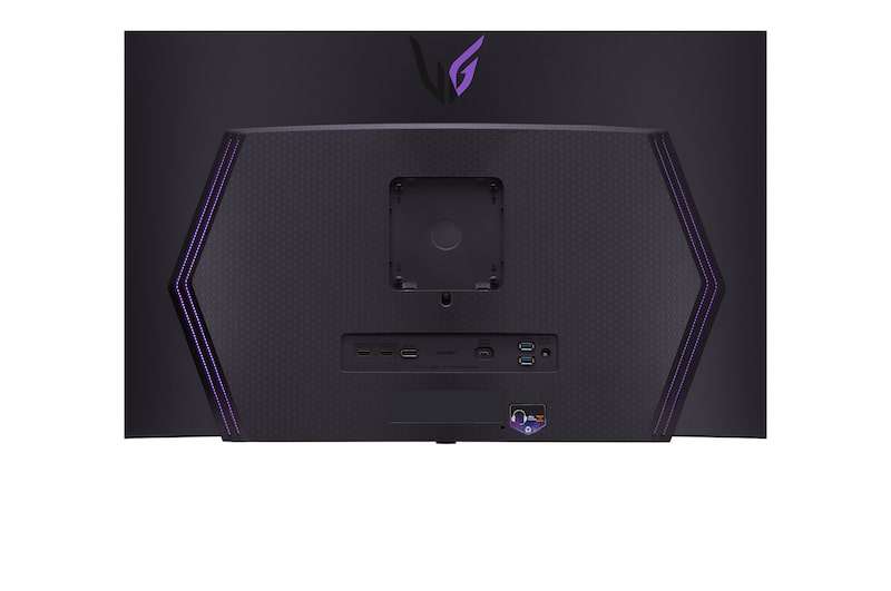 Zoomed-in rear view with lights on