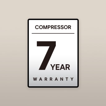Air conditioner compressor with a 7-year warranty.
