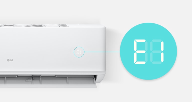 Smart LED shows error code 'E1'.