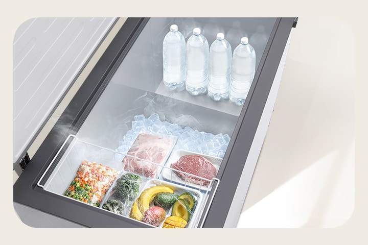LG chest freezer Full-Surround Freezing keeps food evenly fresh in every corner