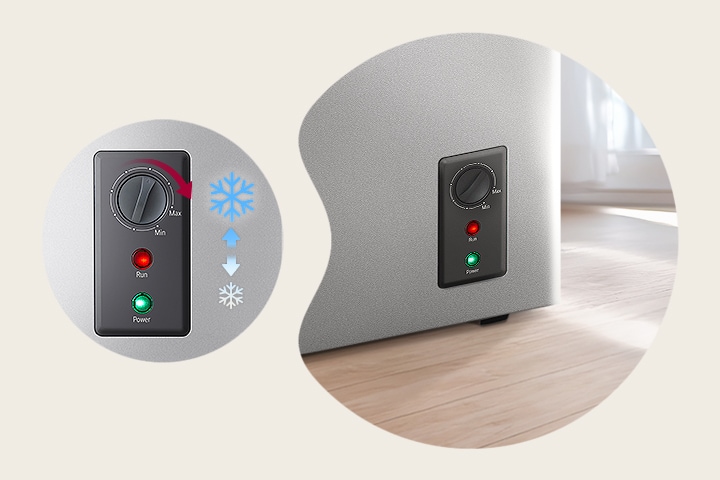 LG chest freezer external controller lets you adjust temperature with ease