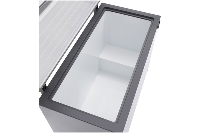 LG chest freezer inside space view