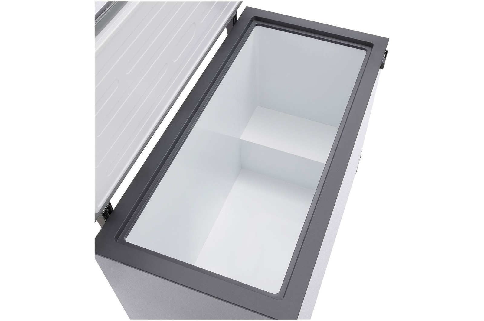 LG chest freezer inside space view