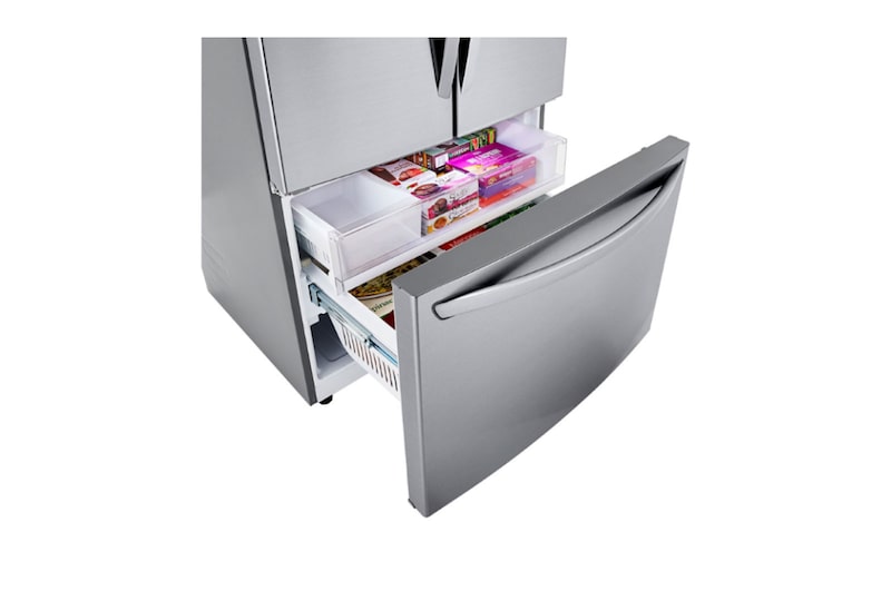 LG 22.6 Cu.Ft, Multi Door Refrigerator, Plantinum Silver Color , Door Cooling+, Inverter Linear Compressor , LM293BBSLN