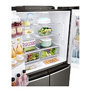 LG 26.7 cu.ft LG Instaview Door-In- Door Refrigerator , matte black finish, Instaview / Door-In-Door, Easy Access to your Favourite , Less Cold Air Loss, Hygiene Fresh+ , Multi Air Flow, ThinQ (Wi-Fi), Inverter Linear Compressor, LM334VBMLD