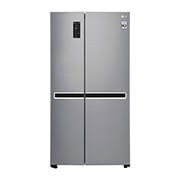 Front view of 22.1 Cu.Ft, Side By Side Refrigerator, Plantinum Silver Color, Smart Diagnosis, Inverter Linear Compressor LS242BBSLN