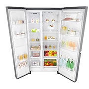 LG 22.1 Cu.Ft, Side By Side Refrigerator, Plantinum Silver Color, Smart Diagnosis, Inverter Linear Compressor, LS242BBSLN