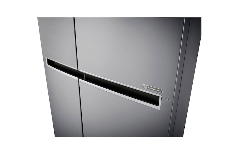 LG 22.1 Cu.Ft, Side By Side Refrigerator, Plantinum Silver Color, Smart Diagnosis, Inverter Linear Compressor, LS242BBSLN