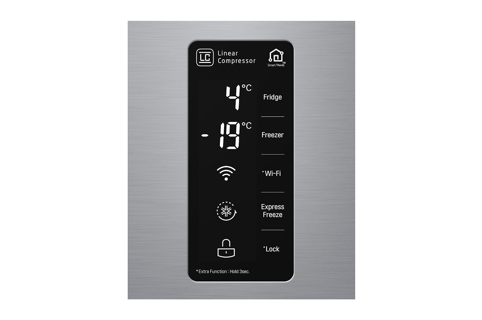 LG 22.1 Cu.Ft, Side By Side Refrigerator, Plantinum Silver Color, Smart Diagnosis, Inverter Linear Compressor, LS242BBSLN
