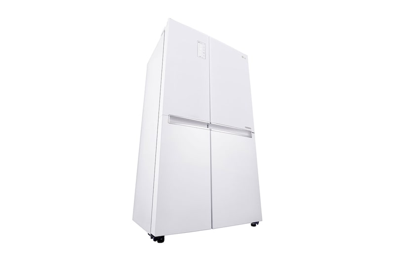 LG 22.1 Cu.Ft, Side By Side Refrigerator, White color, Smart Diagnosis, Inverter Linear Compressor, LS242BBWLN