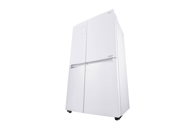 LG 22.1 Cu.Ft, Side By Side Refrigerator, White color, Smart Diagnosis, Inverter Linear Compressor, LS242BBWLN