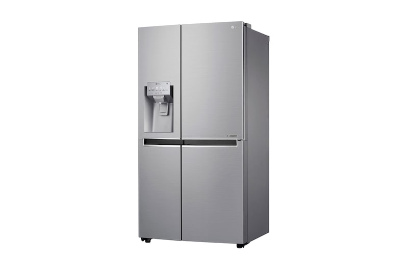 LG 21.2  Cu.Ft, Side By Side Refrigerator , Plantinum Silver Color , Pocket Handle , Inverter Linear Compressor, LS242BDSLN