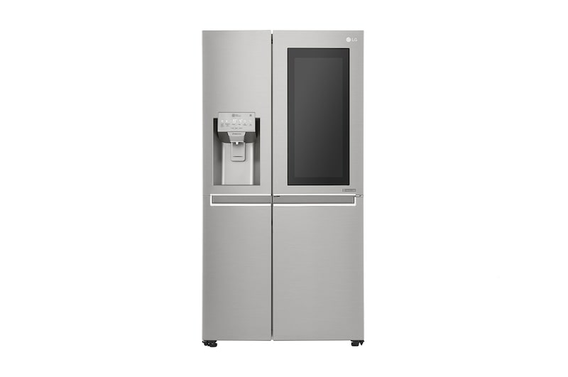 LG 21.2 Cu.Ft, Side By Side  Refrigerator, Noble Steel Color, InstaView, Hygiene Fresh+, Inverter Linear Compressor, LS242VBVLN