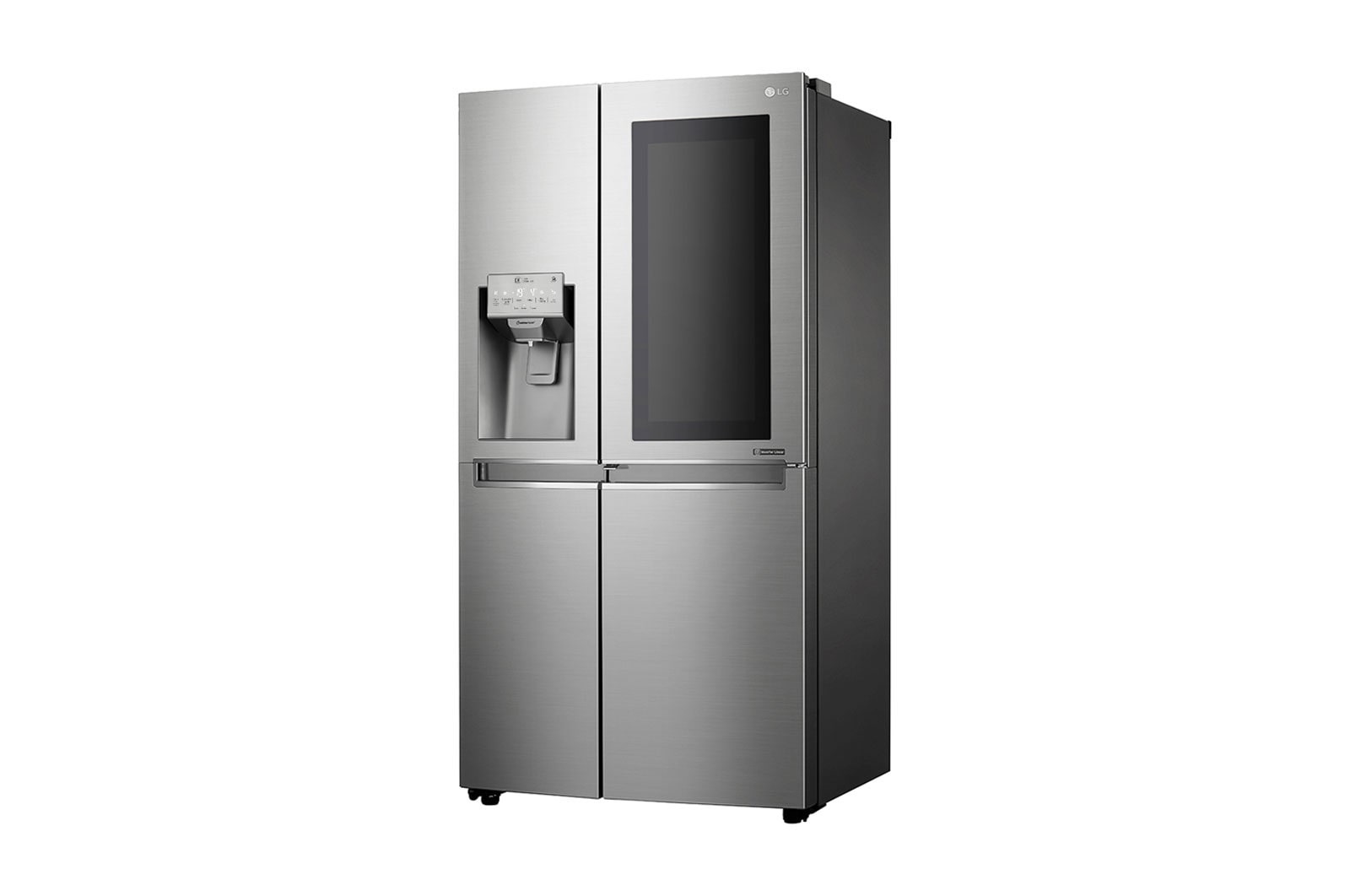 LG 21.2 Cu.Ft, Side By Side  Refrigerator, Noble Steel Color, InstaView, Hygiene Fresh+, Inverter Linear Compressor, LS242VBVLN