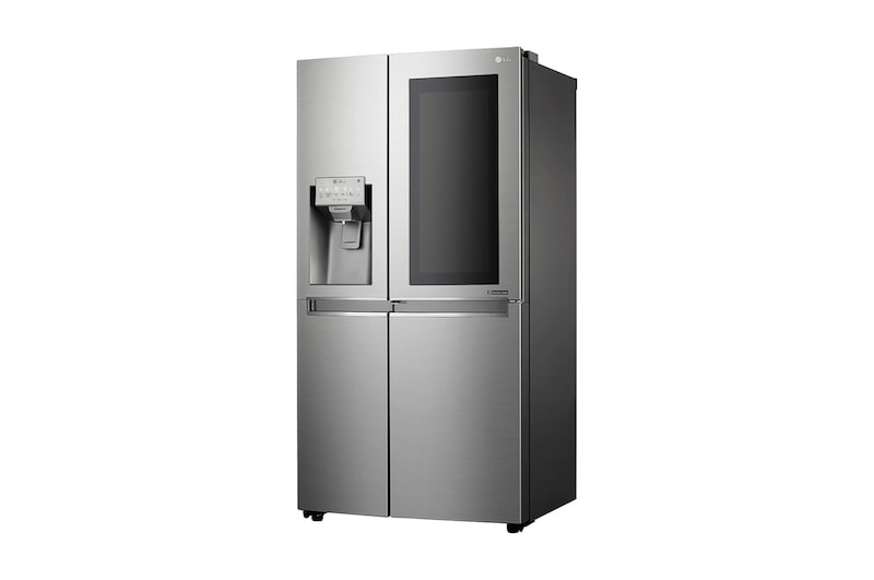 LG 21.2 Cu.Ft, Side By Side  Refrigerator, Noble Steel Color, InstaView, Hygiene Fresh+, Inverter Linear Compressor, LS242VBVLN