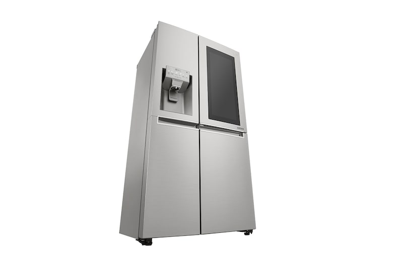 LG 21.2 Cu.Ft, Side By Side  Refrigerator, Noble Steel Color, InstaView, Hygiene Fresh+, Inverter Linear Compressor, LS242VBVLN