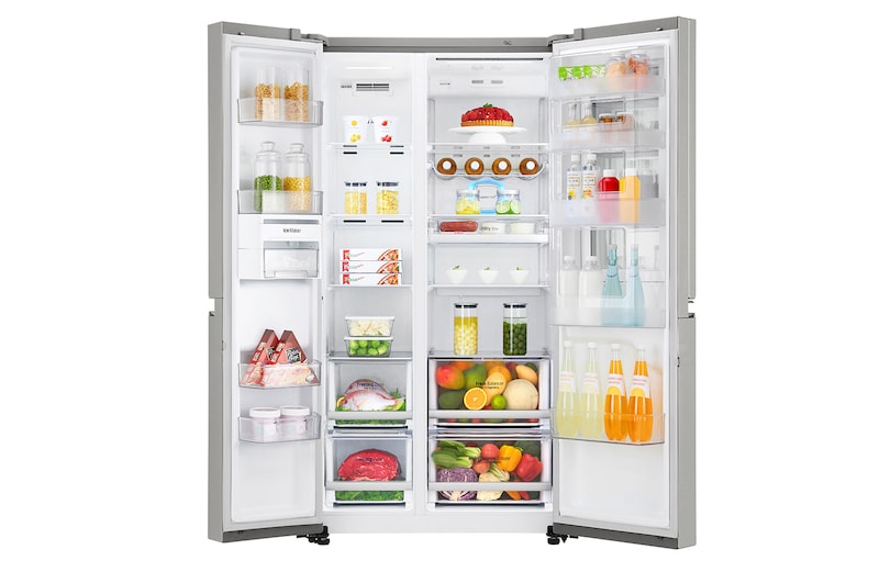 LG 28.1 cu.ft LG Instaview Door-In- Door Refrigerator, Nobel Steel Colour, Instaview / Door-In-Door, Easy Access to your Favourites, Less Cold Air Loss, Hygiene Fresh<sup>+</sup>, Multi Air Flow, Inverter Linear Compressor. , LS312VBVLN
