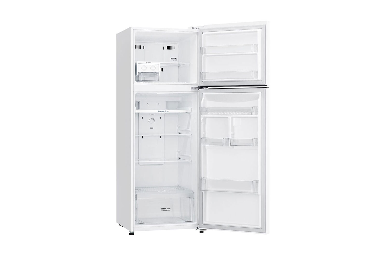 LG 11 Cu.Ft,  Top Freezer Refrigerator, White color, Inverter Compressor, LT12CBBWIN