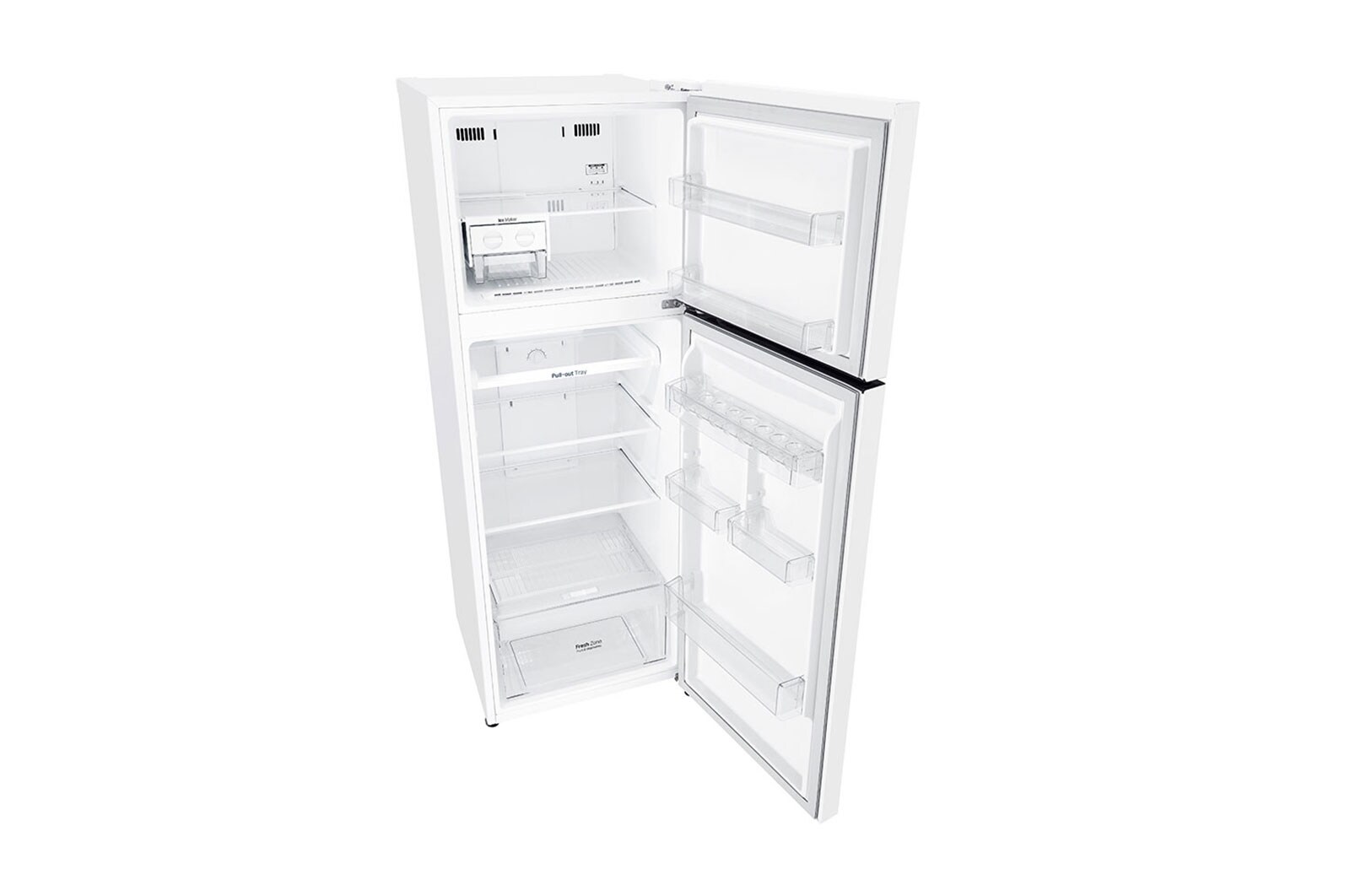 LG 11 Cu.Ft,  Top Freezer Refrigerator, White color, Inverter Compressor, LT12CBBWIN