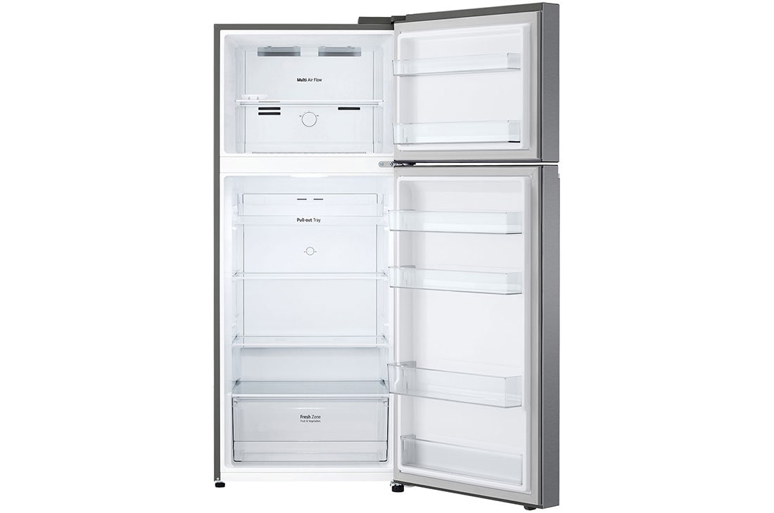 LG 13.3 Cu.Ft, Top Freezer Refrigerator, Platinum Silver  color, Smart Diagnosis, Inverter Compressor, LT14CBBDIV