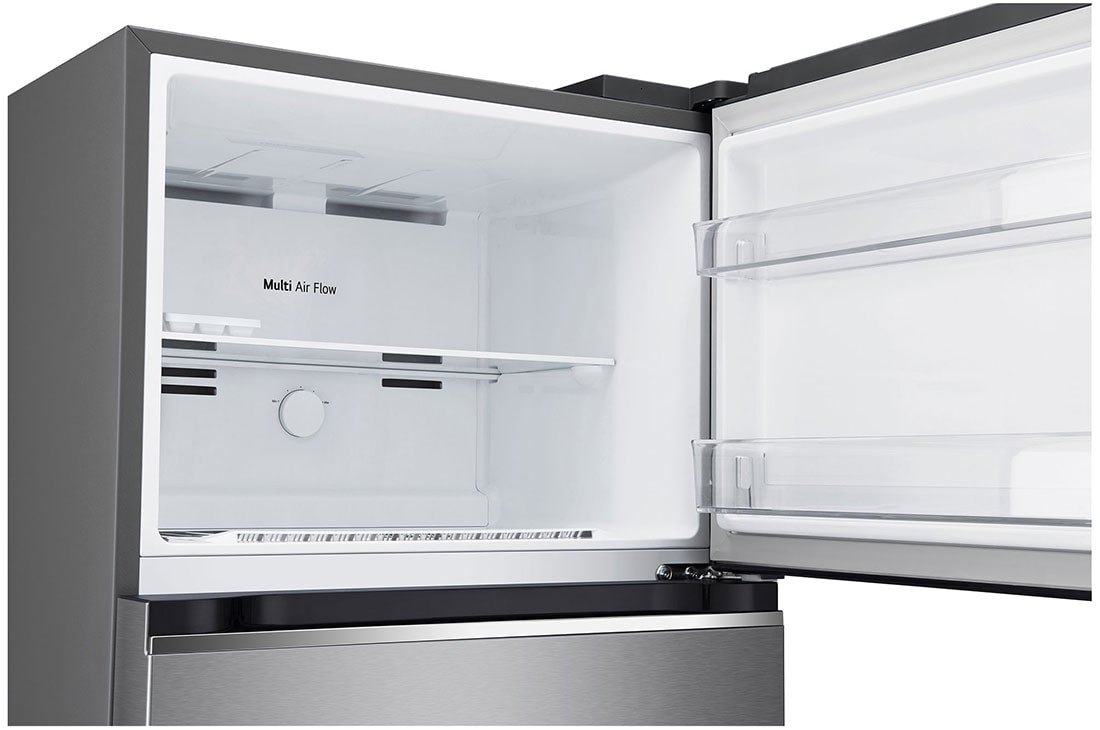 LG 13.3 Cu.Ft, Top Freezer Refrigerator, Platinum Silver  color, Smart Diagnosis, Inverter Compressor, LT14CBBDIV