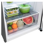 LG 13.3 Cu.Ft, Top Freezer Refrigerator, Platinum Silver  color, Smart Diagnosis, Inverter Compressor, LT14CBBDIV