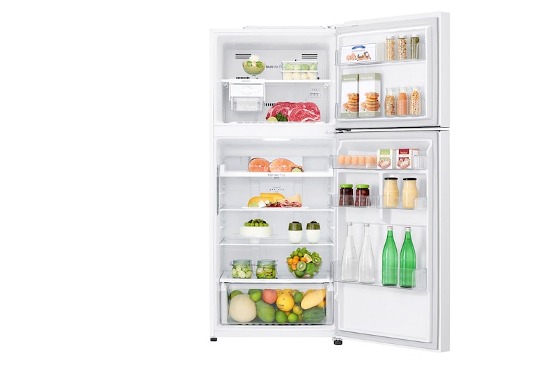 LG 13.9 Cu.Ft, Top Freezer Refrigerator, White color, Multi Air Flow, Energy Saving Smart Inverter Compressor, LT15CBBWLN