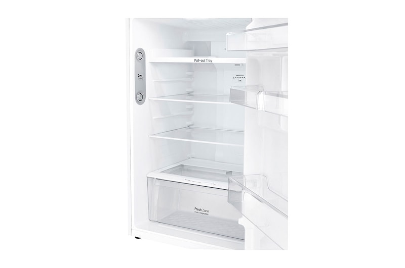 LG 13.9 Cu.Ft, Top Freezer Refrigerator, White color, Multi Air Flow, Energy Saving Smart Inverter Compressor, LT15CBBWLN