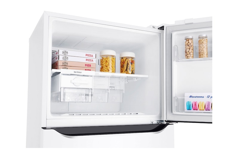 LG 13.9 Cu.Ft, Top Freezer Refrigerator, White color, Multi Air Flow, Energy Saving Smart Inverter Compressor, LT15CBBWLN