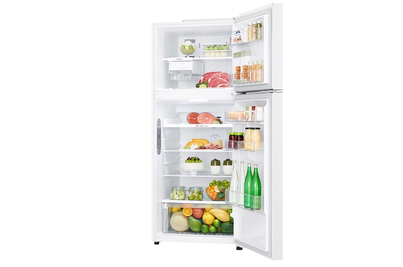 LG 13.9 Cu.Ft, Top Freezer Refrigerator, White color, Multi Air Flow, Energy Saving Smart Inverter Compressor, LT15CBBWLN