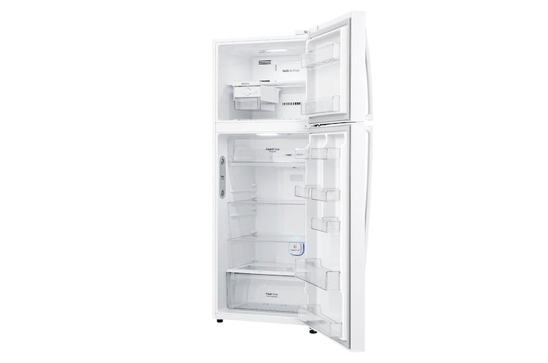 LG 15.4 Cu.Ft, Top Freezer Refrigerator, White color, ThinQ (wifi), Multi Air Flow,Energy Saving Inverter Linear Compressor, LT17HBHWLN