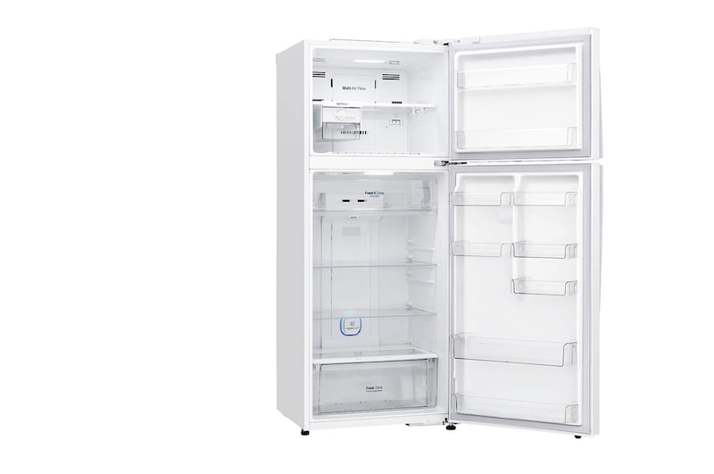 LG 15.4 Cu.Ft, Top Freezer Refrigerator, White color, ThinQ (wifi), Multi Air Flow,Energy Saving Inverter Linear Compressor, LT17HBHWLN