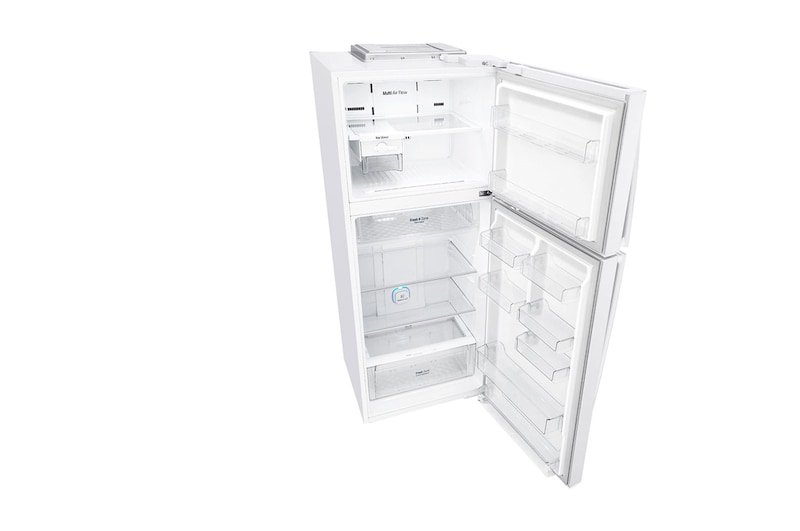 LG 15.4 Cu.Ft, Top Freezer Refrigerator, White color, ThinQ (wifi), Multi Air Flow,Energy Saving Inverter Linear Compressor, LT17HBHWLN