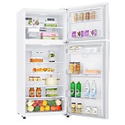 LG 16.9 Cu.Ft, , Top Freezer Refrigerator, White color, Multi Air Flow,Energy Saving Inverter Linear Compressor, LT18CBBWLN